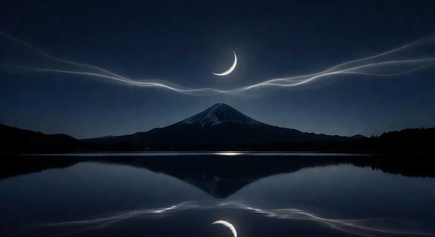 月夜の富士山